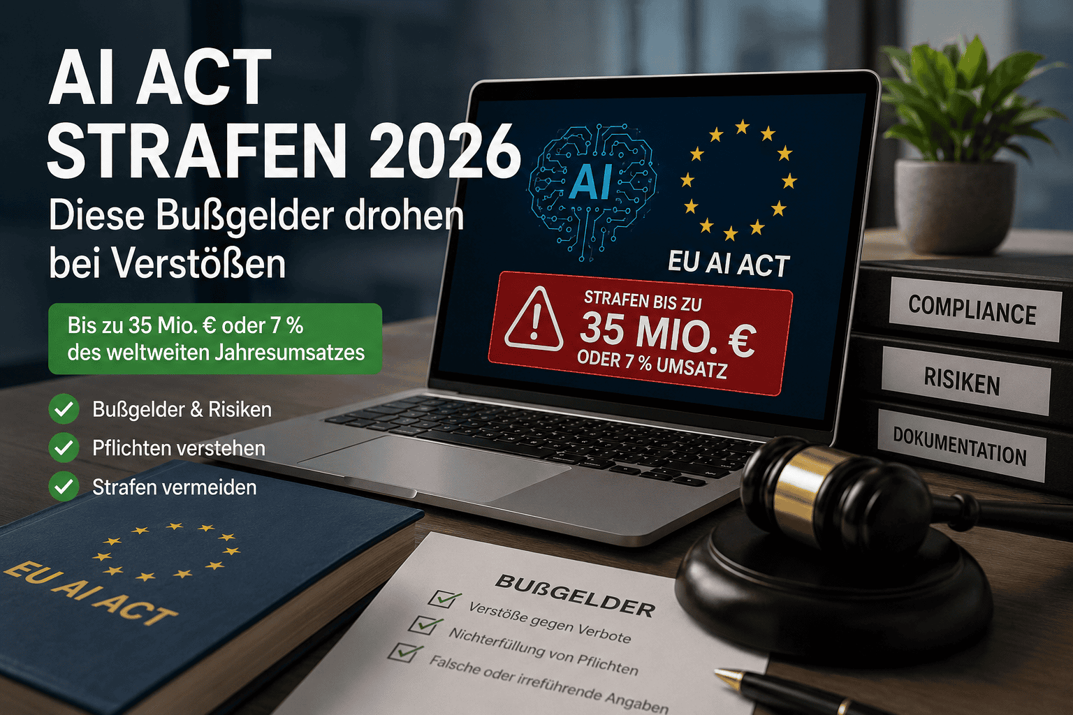 AI Act Strafen 2026: Bußgelder und Risiken für Unternehmen