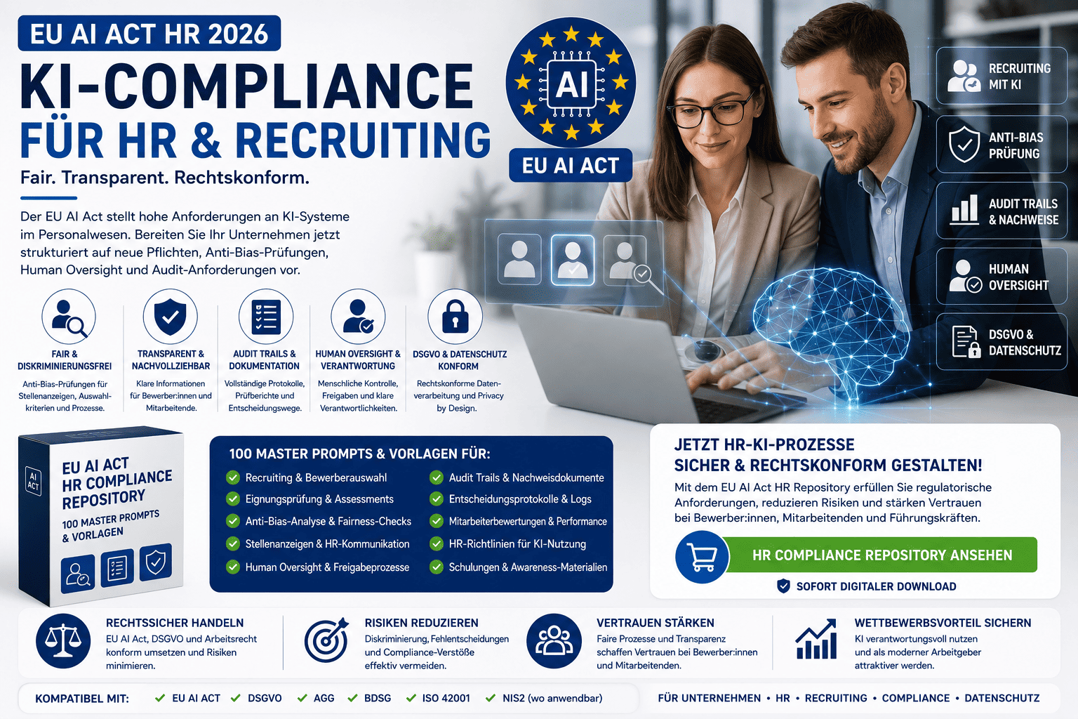 EU AI Act HR 2026: KI-Compliance für Recruiting, Anti-Bias und Personalwesen
